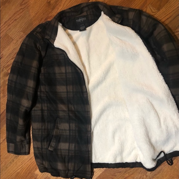 Gioberti Men’s Large Plaid Fleece Sherpa Lined Jacket - Picture 3 of 6